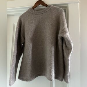 H&M Oversized Mohair Sweater, Taupe, XS